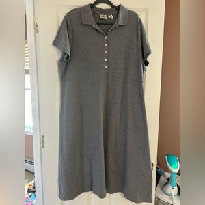L.L. Bean Vintage Polo Shirt Dress Petite XL Short Sleeve T Shirt Knit Cotton